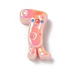 Electroplate Number Theme Resin Beads RESI-Q015-01H-1