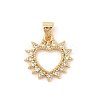 Brass Micro Pave Cubic Zirconia Pendants KK-R100-05G-1