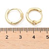 Rhombus Brass Micro Pave Clear Cubic Zirconia Hoop Earrings EJEW-Z102-14G-5