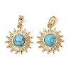 Synthetic Turquoise Pendants KK-Q030-21A-G-1