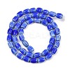 Handmade Millefiori Glass Oval Beads Strands LK-Z001-02A-01-3
