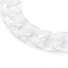 Frosted Transparent Acrylic Curb Chain Bracelets BJEW-JB06065-2