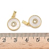 Brass Micro Pave Cubic Zirconia Pendants KK-P334-26G-3