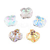 96Pcs Electroplated Transparent Glass Charms EGLA-N006-071-4