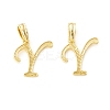 Rack Plating Eco-Friendly Brass Letter Pendants KK-K265-02G-Y-1