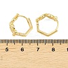 Lyre Brass Micro Pave Clear Cubic Zirconia Hoop Earrings EJEW-D348-04G-3