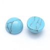 Synthetic Turquoise Cabochons G-P393-R13-6mm-2