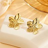 Flower 304 Stainless Steel Stud Earrings for Women EJEW-Z065-12G-03-1