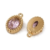 Ion Plating(IP) 304 Stainless Steel Micro Pave Cubic Zirconia Charms STAS-K256-19G-07-2