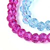 Transparent Gradient Color Glass Beads Strand GLAA-TAC0022-05S-01-4