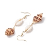 304 Stainless Steel Shell Shape Dangle Earrings EJEW-JE06265-03-5