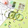 DIY Bamboo & Panda Acrylic & Alloy Enamel Bracelets Jewelry Making Kits DIY-FS0007-48-8