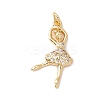 Brass Micro Pave Cubic Zirconia Pendants X-KK-G415-22G-1