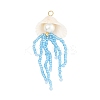 Natural Shell & Glass Pearl Big Pendants PALLOY-FS00032-1