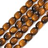 Dyed Imitation Tiger Eye Glass Beads Strands GLAA-H040-02E-1