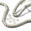 Flat Round Handmade Polymer Clay Beads CLAY-R067-10mm-02-5