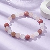 Natural Mixed Gemstone Round Beaded Stretch Bracelets for Women BJEW-JB10086-04-2