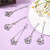 10Pcs 304 Stainless Steel Macrame Pouch Pendant Decorations HJEW-YW00109-4