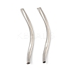 Brass Twist Tube Beads KK-B120-02D-P-1