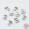 925 Sterling Silver Crimp Bead Cover STER-L063-06A-S-4