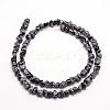 Natural Snowflake Obsidian Beads Strands G-F465-11-2
