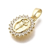 Brass Micro Pave Cubic Zirconia Pendants KK-P336-01B-G-2