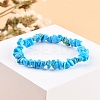 Howlite Chips Stretch Bracelets BJEW-JB01308-06-1