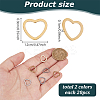 40Pcs 2 Colors 201 Stainless Steel Linking Rings STAS-GL0001-05-2