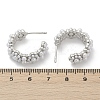 Flower Brass ABS Imitation Pearl Stud Earrings EJEW-M082-05P-4