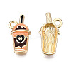Eco-Friendly Zinc Alloy Milkshake Pendants LS-X-ENAM-R051-16-01G-NR-1
