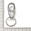 Tibetan Style 316 Surgical Stainless Steel Fittings with 304 Stainless Steel Key Ring FIND-Q101-04AS-3