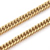 304 Stainless Steel Diamond Cut Cuban Link Chain Necklaces NJEW-JN03367-02-2
