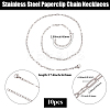 10Pcs 667 Stainless Steel Paperclip Chain Necklaces NJEW-BBC0001-48A-P-2