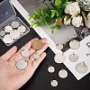 18Pcs 3 Style 201 Stainless Steel Flat Round Tag Pendants STAS-NB0001-21-3