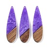 Resin & Wood Big Pendants WOOD-F015-08G-1