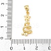 Christmas Brass Micro Pave Cubic Zirconia Pendants LS-KK-K411-03G-3