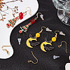 48Pcs 4 Styles Brass French Hooks with Coil and Ball KK-BBC0007-52-4
