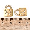 304 Stainless Steel Micro Pave Cubic Zirconia Pendants STAS-A132-05A-G-3