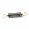 Natural Larvikite Connector Charms PALLOY-JF01454-05-4