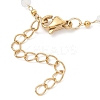 Handmade 304 Stainless Steel and Faceted Rondelle Glass Beaded Chain Bracelet Making AJEW-JB01476-02-4