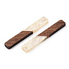 Transparent Resin & Walnut Wood Big Pendants WOOD-G018-12G-3