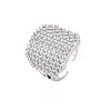 Brass Micro Pave Cubic Zirconia Cuff Rings RJEW-S045-150P-3