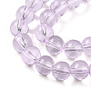 Baking Paint Transparent Glass Beads Strands DGLA-N006-8mm-05-3