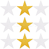 60Pcs 2 Colors Paper Glitter Star Wall Decoration AJEW-SP0001-18-1