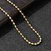 3MM 304 Stainless Steel Ball Chain Necklaces for Women NJEW-B134-09A-G-1
