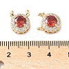 Brass Micro Pave Cubic Zirconia Beads KK-G531-01G-02-3
