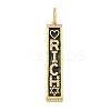 Real 18K Gold Plated Brass Micro Pave Cubic Zirconia Pendants KK-R159-07C-G-1