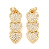 Brass Micro Pave Cubic Zirconia Pendants KK-F927-12F-G-1