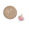 Imitation Pearl Acrylic Round Berry Connector Charms PALLOY-JF04422-02-3