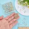 30 Pairs 2 Colors Brass Huggie Hoop Earring Findings KK-ME0003-68-3